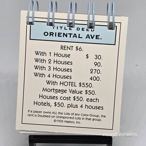 Hand-Assembled Monopoly-Themed Mini Journal - Oriental